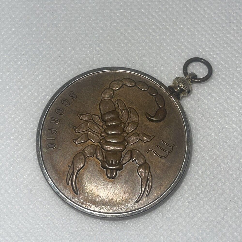 Scorpio Commemorative Coin Zodiac  Collectible Lucky Token Medal Gift & Bezel